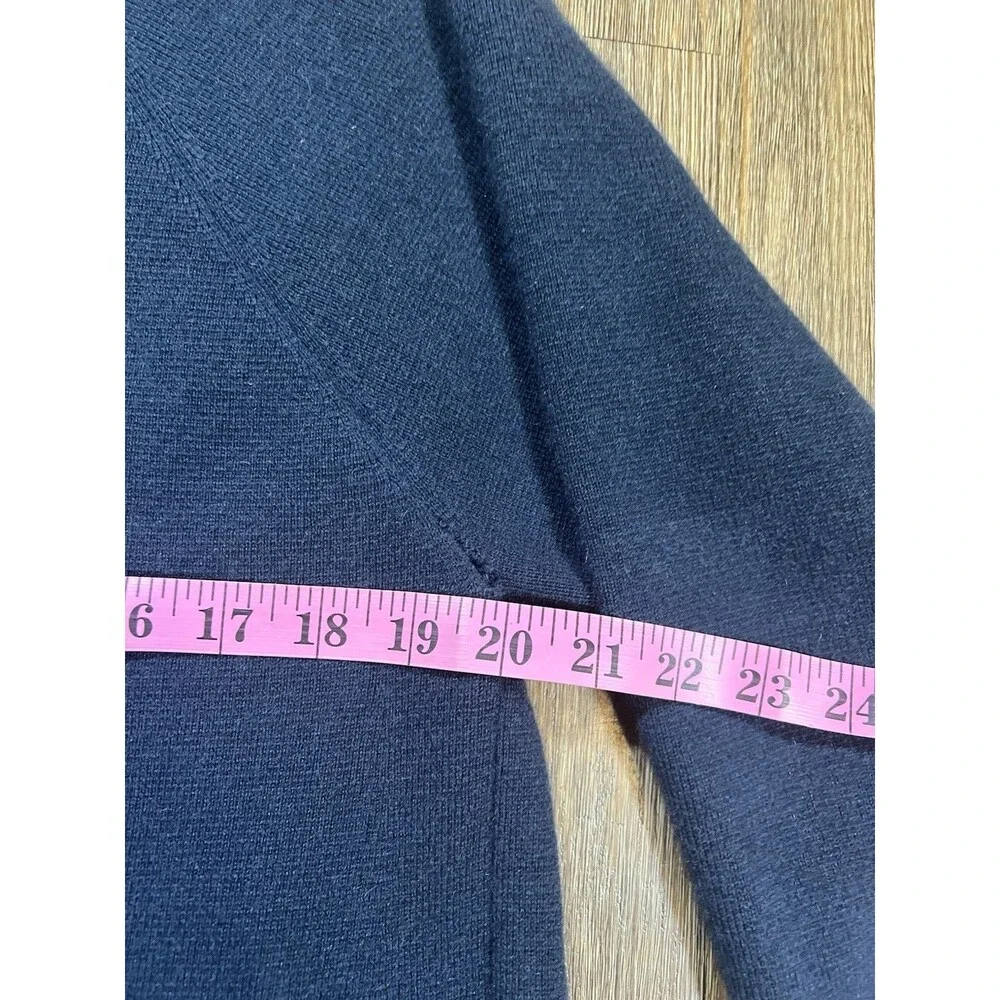 Armand Diradourian Gray Blue Cashmere Cardigan Sweater Petite - Picture 9 of 10